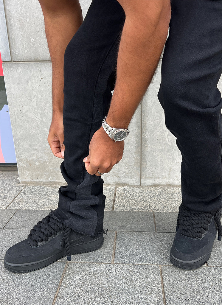 Vintage Flare Jeans - Black - Image 12