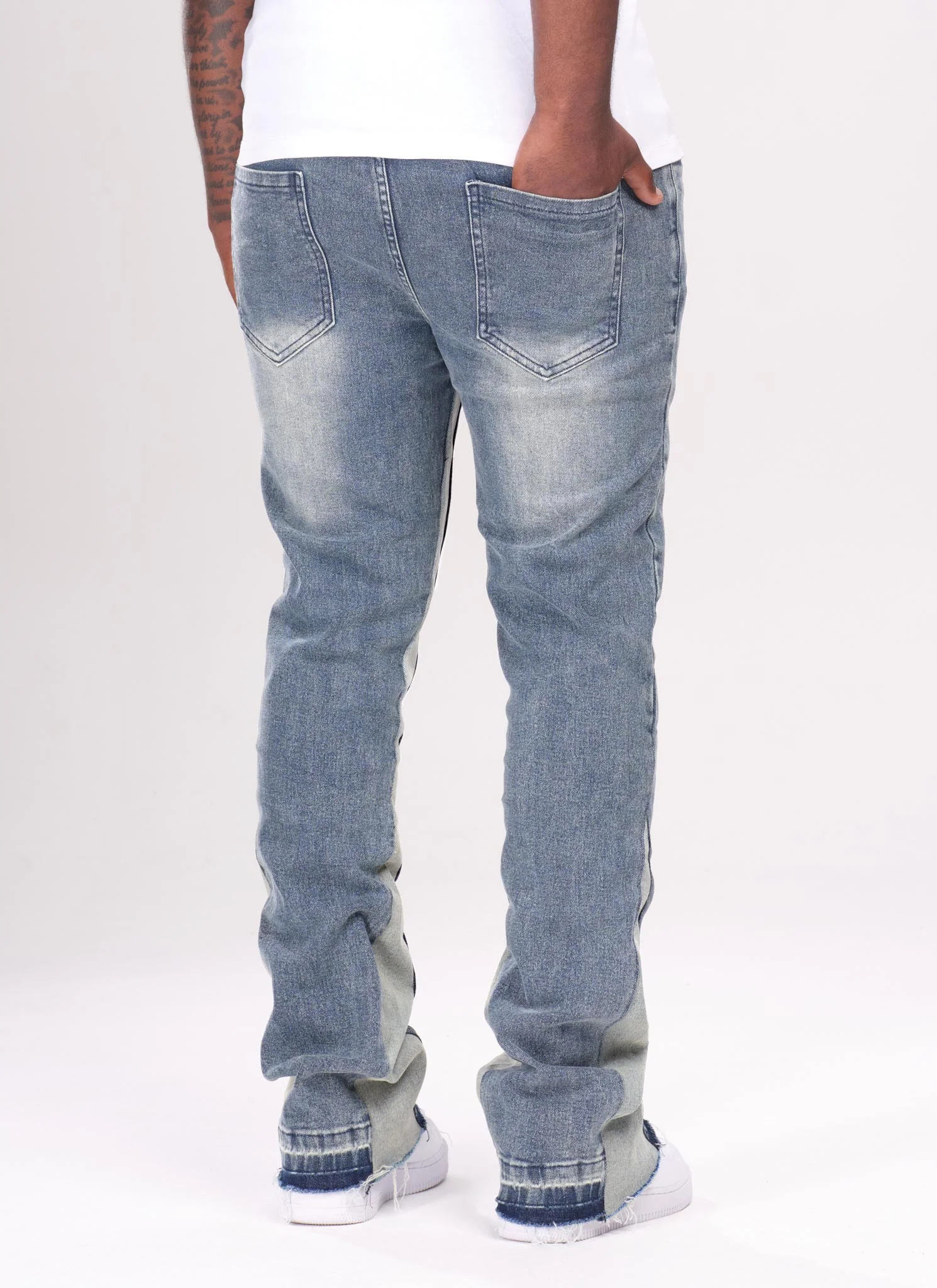 Vintage Flare Jeans - Blue - Image 6
