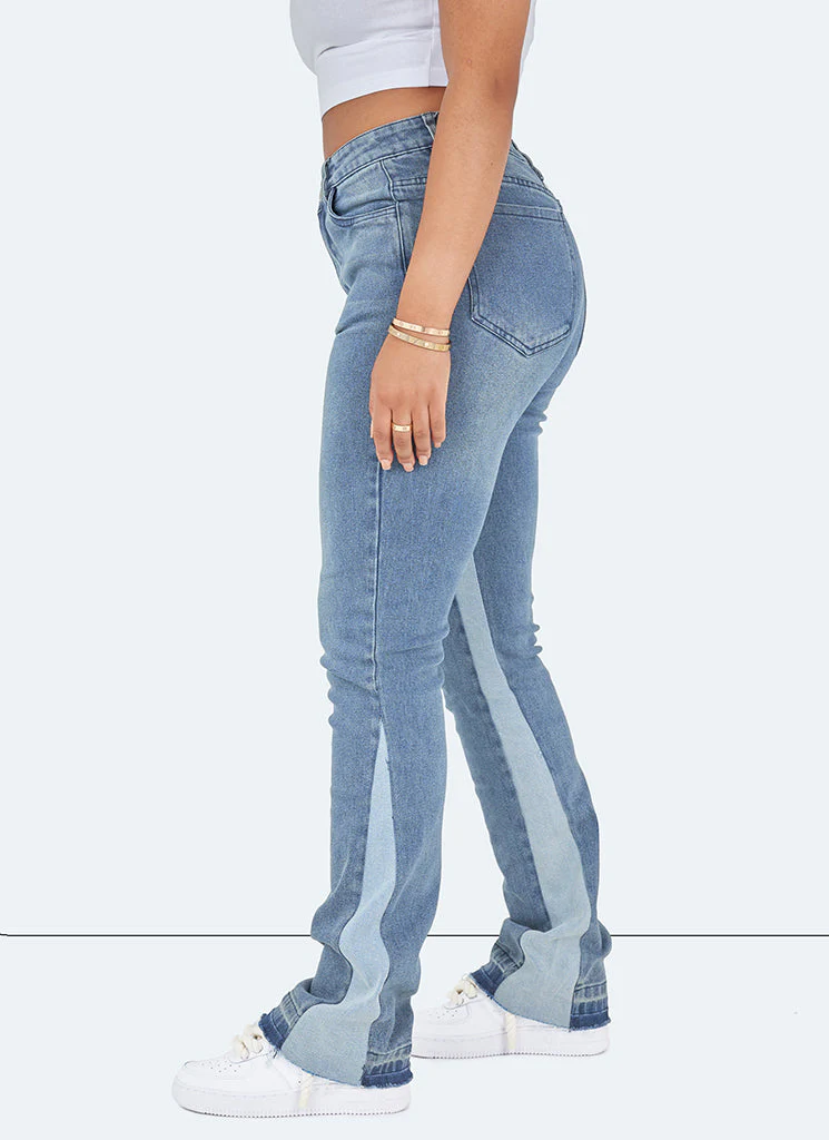 Vintage Flare Jeans - Blue - Image 6