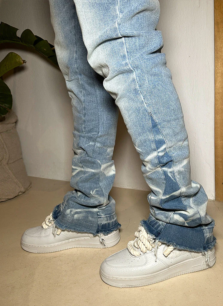 Vintage Flare Wave Jeans - Blue - Image 7