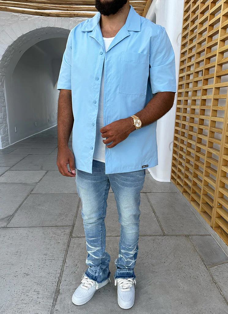 Vintage Flare Wave Jeans - Blue - Image 8