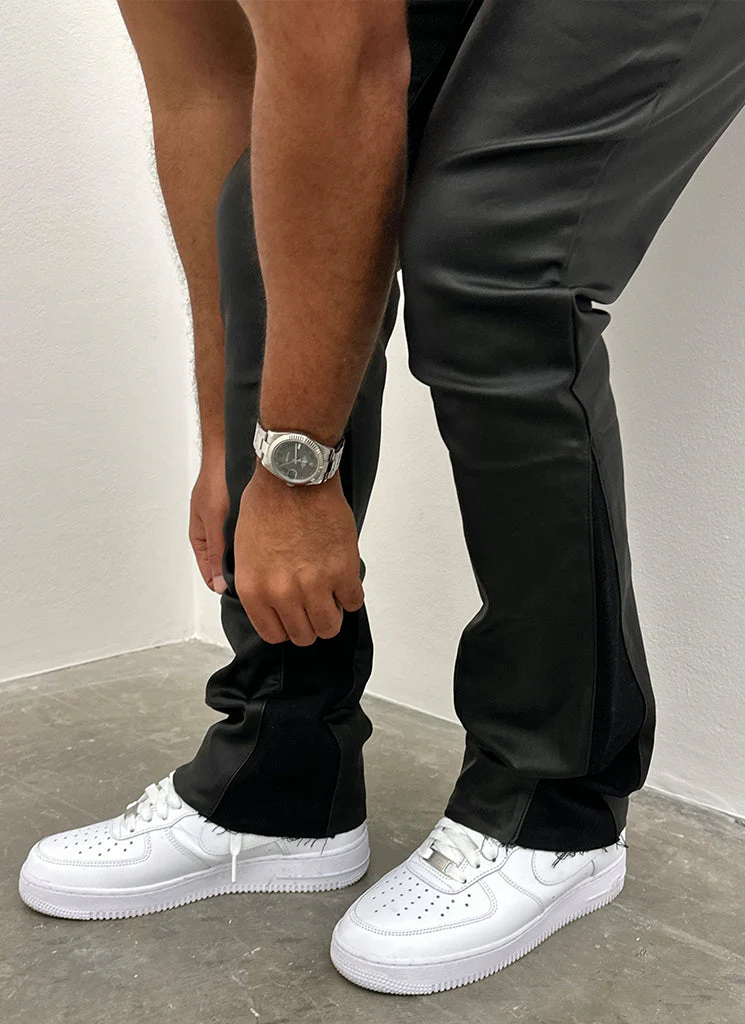 Vintage Flare Wax Jeans - Black - Image 5