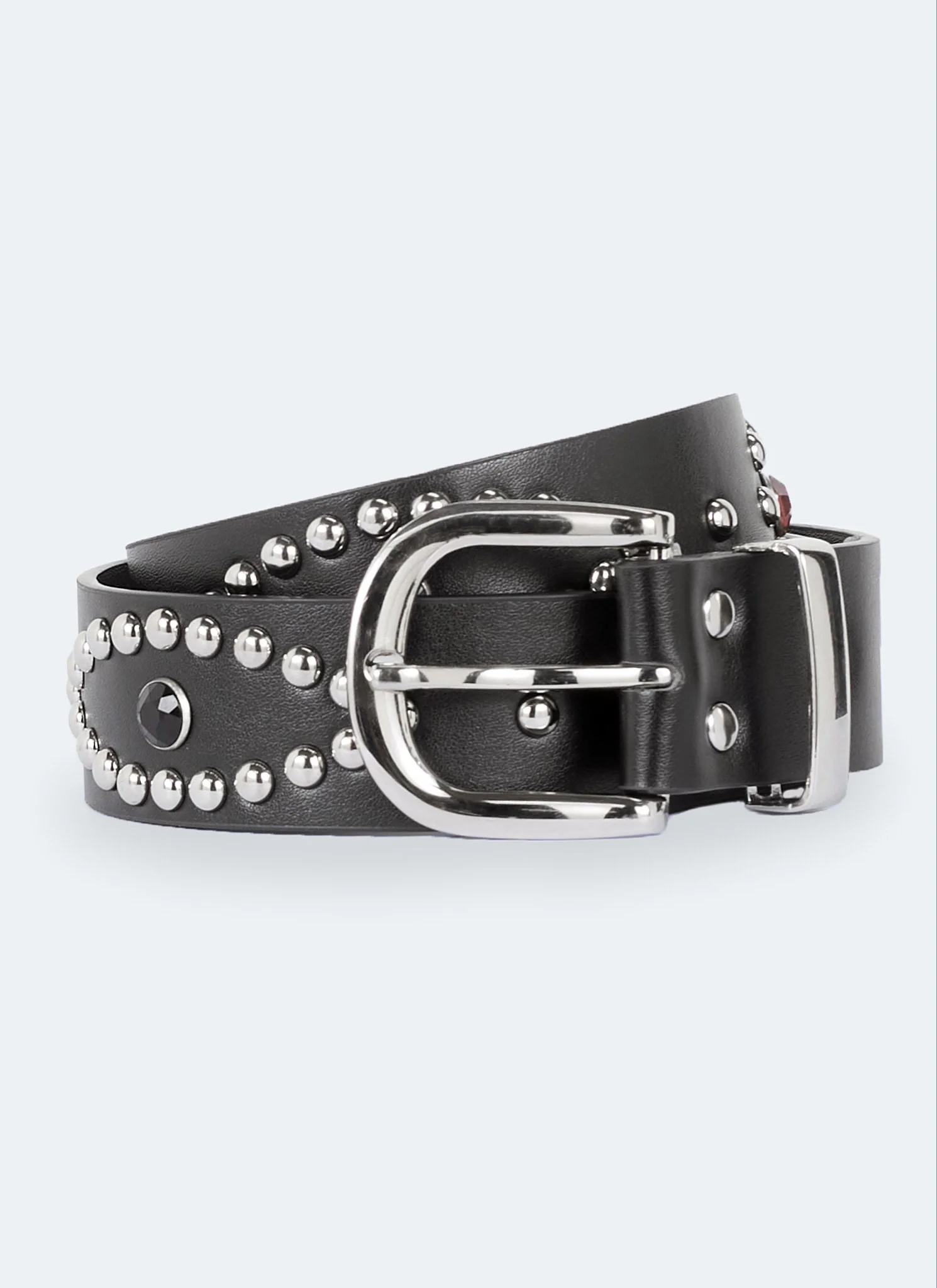 Vintage Studded Belt - Black - Image 3