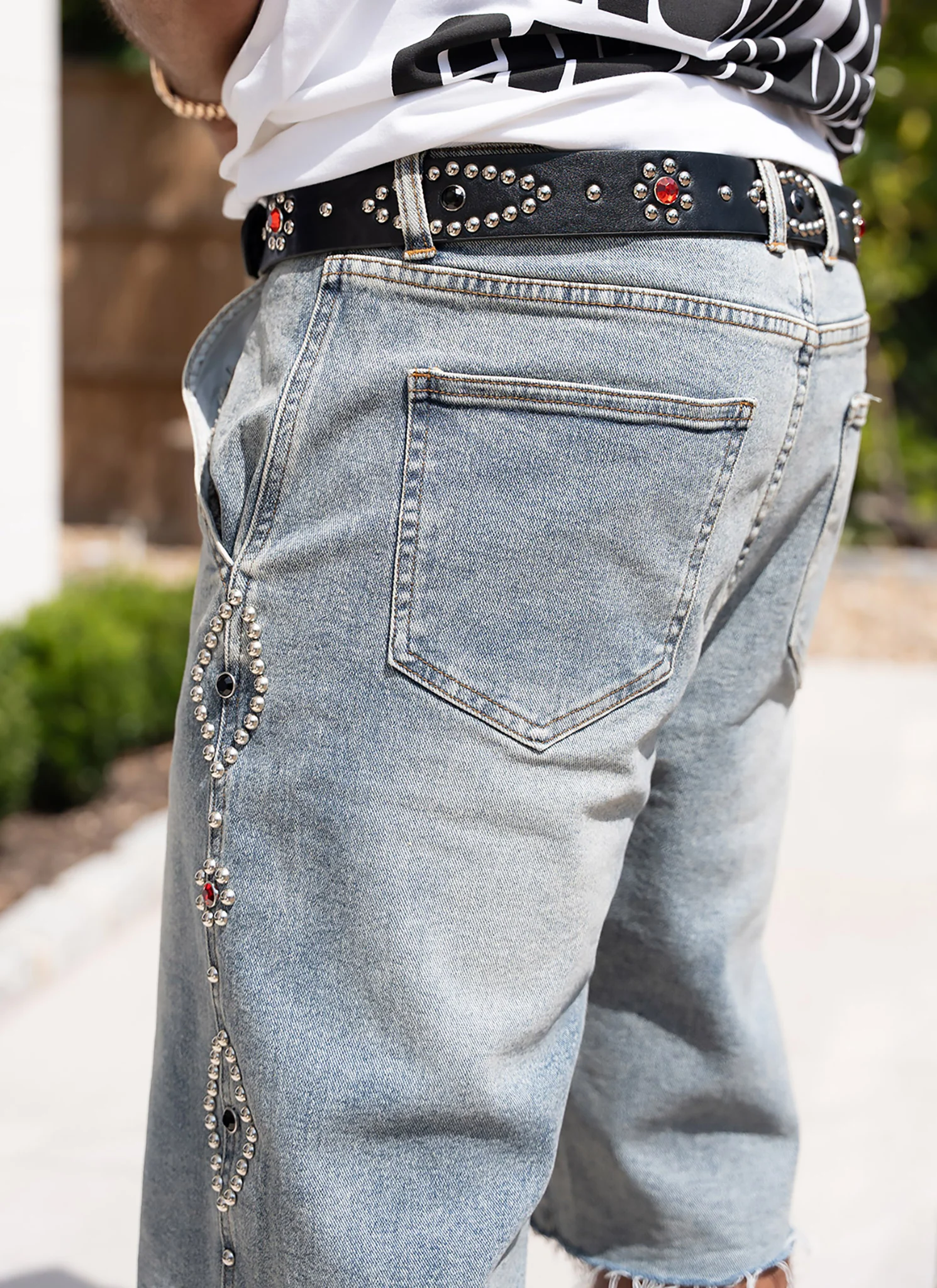 Vintage Studded Belt - Black - Image 7